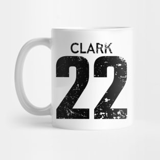 Caitlin Clark Black Distressed Jersey Number 22 Mug